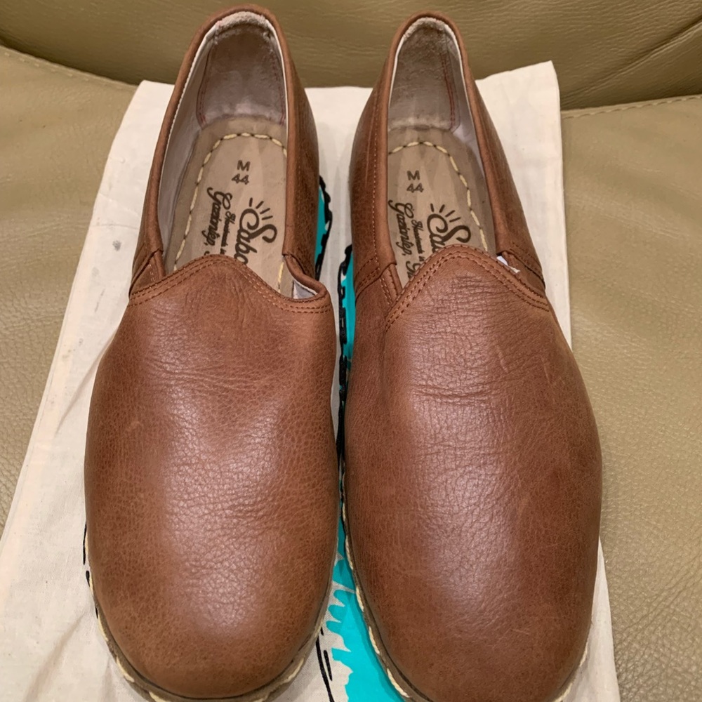 Men’s Sabah Brown Leather Shoes Size 11.5
